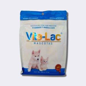 Vitalac Sustituto de leche para mascotas; es un alimento nutricionalmente completo pues contiene nutrientes como proteínas, grasas, azúcares, minerales y vitaminas hidrosolubles y liposolubles. Gracias a su fórmula ayuda a reforzar el sistema inmunitario del recién nacido.