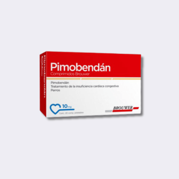 Inotropico positivo (aumenta la sensibilidad al calcio de los miofilamentos cardiacos). Vasodilatador (inhibe la fosfodiesterasa III). Para uso en perros. Comprimidos palatables birranurados. Pimobendan Brouwer